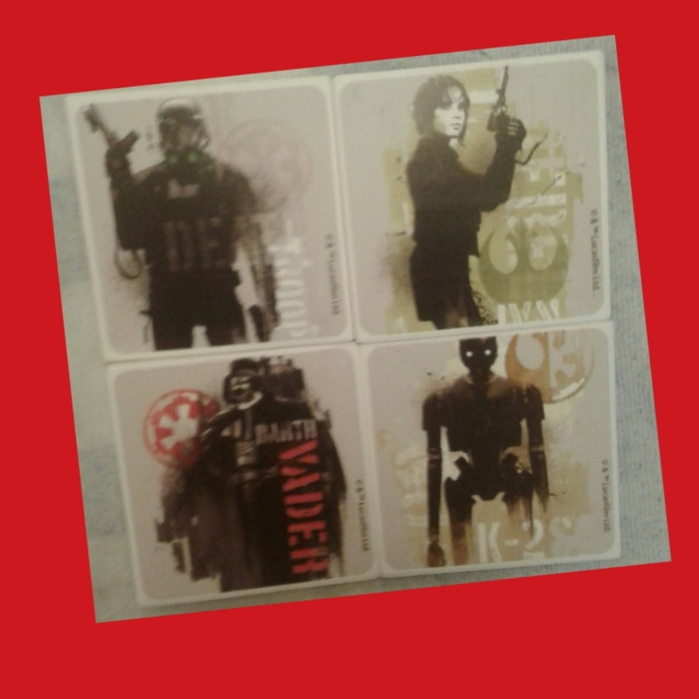 STAR WARS CERAMIC COASTERS COLLECTABLE BRAND NEW